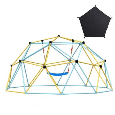 Mophorn - vevor Kletterkuppel 3,04 m geometrisches Klettergerüst mit Hängematte & Schaukel, für Image