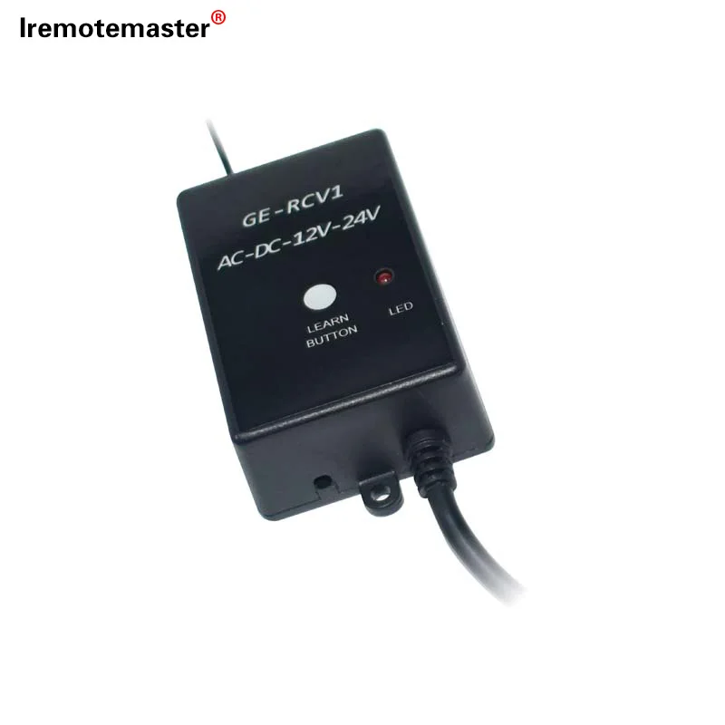 Récepteur GE-RCV1 433.92MHz DC/AC 12V/24V pour porte de Garage, Code roulant à distance et récepteurs externes à Code fixe