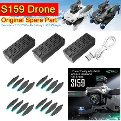 S159 GPS Drone Original Spare Part S159 Battery 3.7V 2000mAh / Propeller Pro CW CCW Wing Blade / USB