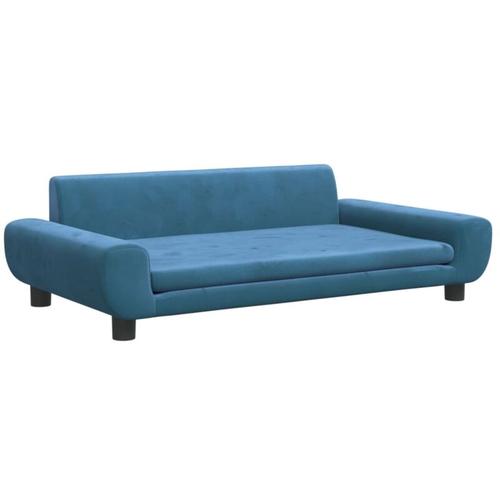 Hundebett Blau 100x54x33 cm Samt Vidaxl