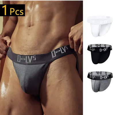 Männer Unterwäsche Sexy Männer Schriftsätze der Baumwolle Höschen Atmungsaktive Ropa Interior Cueca Kurze bikini Unterhose Niedrige Taille U Beutel AD214 Image