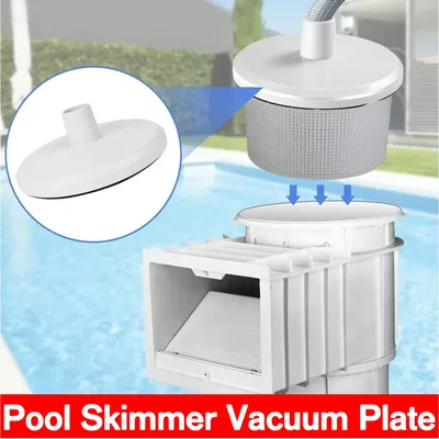 Skimmer Vacuum Hose Adapter Plate Replacement PVC In-Ground Pool Skimmer Vac Plate Swimming Pool