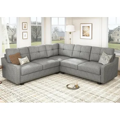 Convertible Sectional Sofa L Shaped Couch for Small Apartment Reversible Sectional Couch for Living