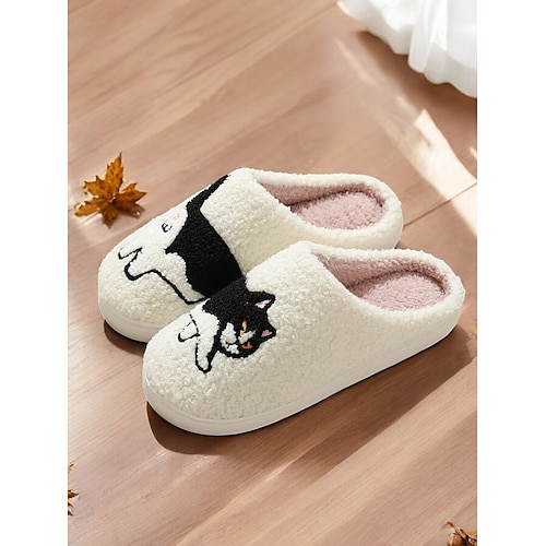 Kuschelige Hausschuhe für Damen mit Dackel-Stickerei – warme, mit Fleece gefütterte Hausschuhe für Hundeliebhaber Image