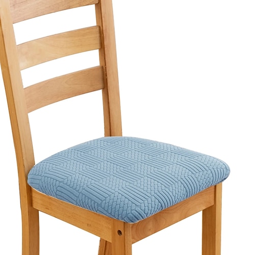 Stretch-Sitzbezüge Stuhlhussen aus Jacquard für Esszimmerstühle. Abnehmbare und waschbare elastische Schonbezüge, perfekt zum Schutz gepolsterter Esszimmerstuhlkissen. Verleihen Sie Image