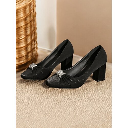 Elegante Pumps mit Blockabsatz für die Mutter der Braut, elegante Schuhe für Hochzeitsgäste (Zeremonie Empfang), zum Hineinschlüpfen, in verschiedenen Farben erhältlich Image