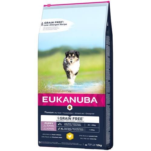 12 kg Eukanuba Grain Free Puppy zum Sonderpreis! - Large Breed Huhn