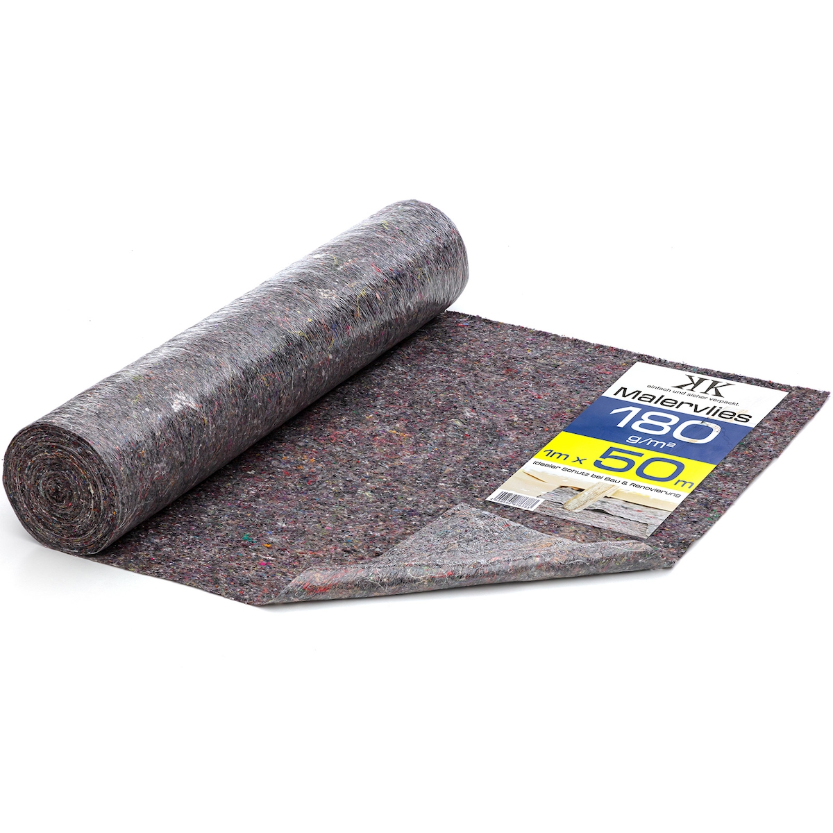 KK Verpackungen® Malervlies Abdeckvlies Schutzvlies PE-Folie 50m 180g/m² Image