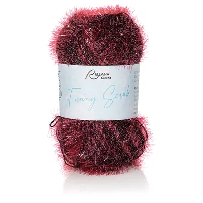 Rellana Wolle Funny Scrub – Schwammgarn, rot-schwarz color Image