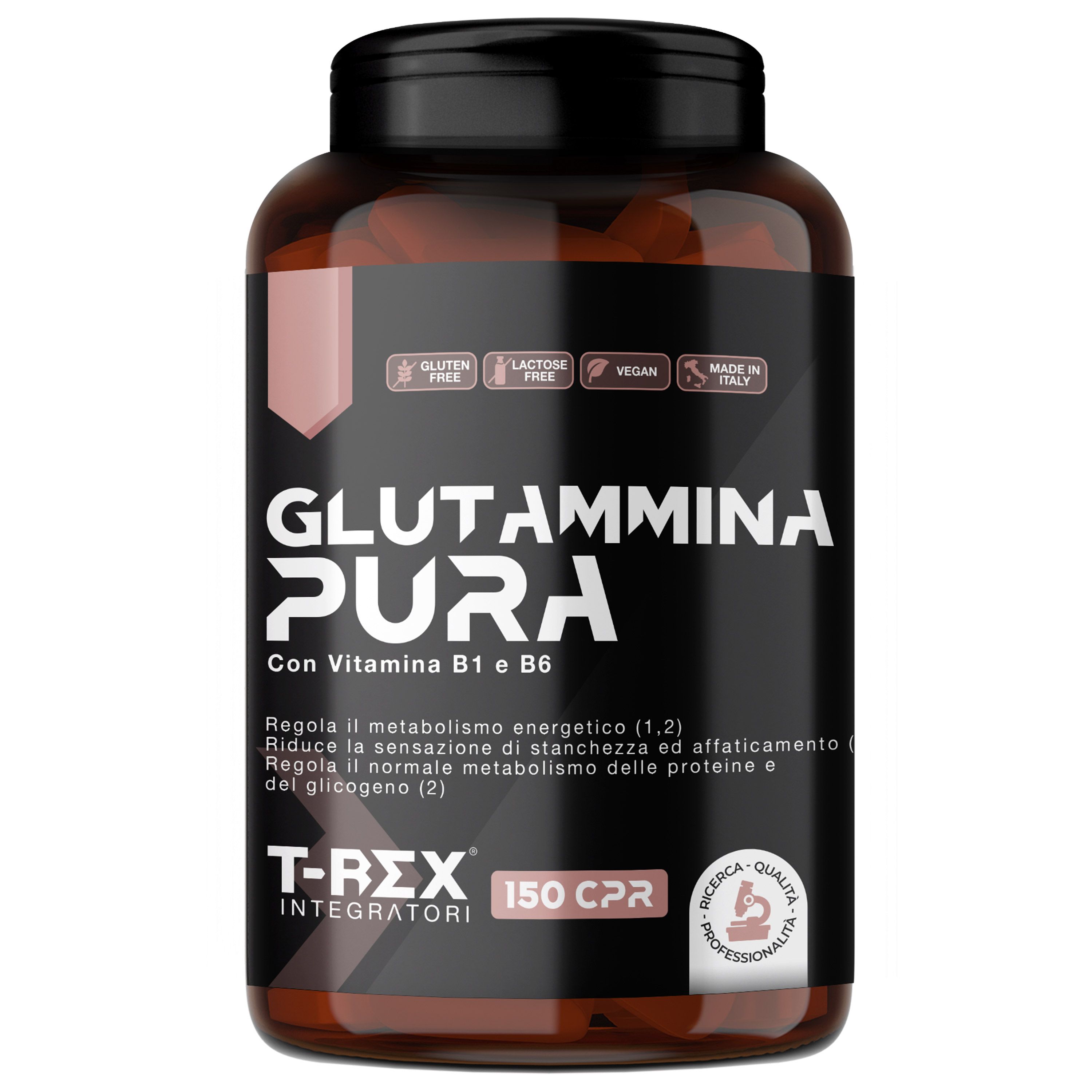 T-Rex Integratori Glutammina 100% pura 150 compresse pz Compresse