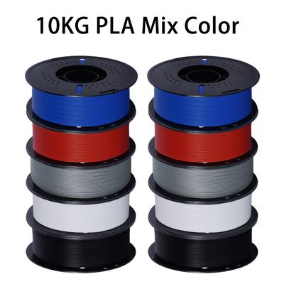 TEMU Pla Petg 22lbs 3d Printer Filament 1kg/roll 1.75mm Multiple Colour Black White Gray High Quality 3d Printing Materials Image