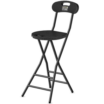 TEMU Rfiver Folding Stool, 1 Pack 24 Inch Folding Bar Stool With Backrest And Handle, Foldable Stools For Adults Up To 350lbs, Collapsible Round Folding Counter Height Stool Chair For Camping Kitchen