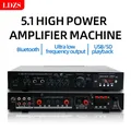 Ricevitore amplificatore audio stereo Bluetooth 5.1 Componenti del sistema audio stereo home theater a 6 canali Amplificatore domestico Radio FM