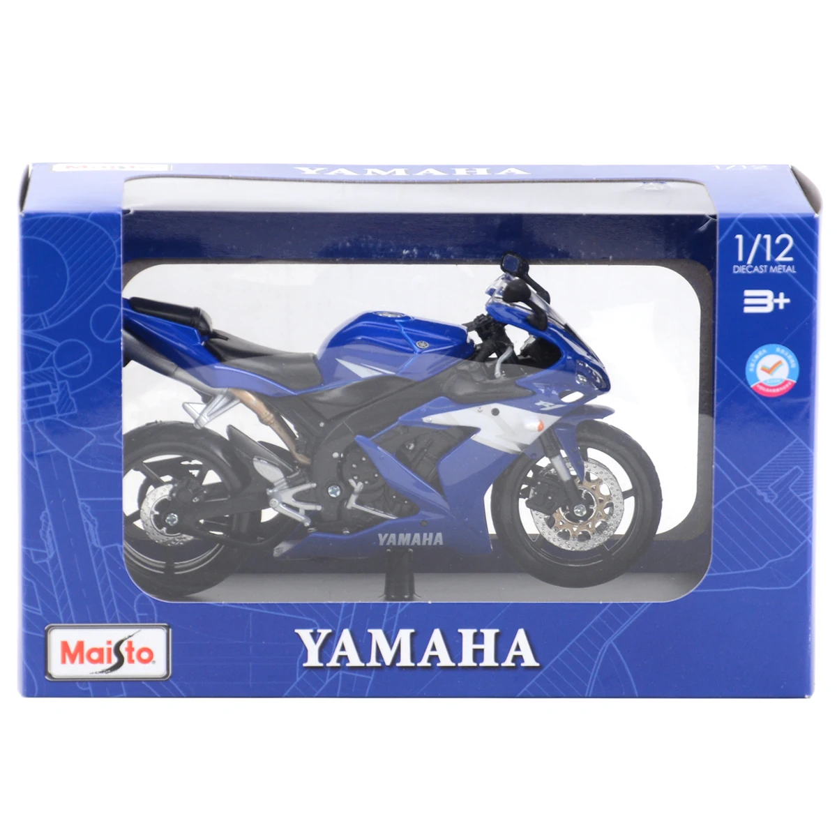 Maisto 1:12 Yamaha YZF-R1 mit Ständer, Druckgussfahrzeuge, Sammlerstücke, Hobbys, Motorradmodell, Spielzeug