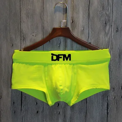 Modische Badehose für Herren, hautfreundlich, Baumwolle, atmungsaktiv, dünn, Boxershorts mit Ausbuchtungsbeutel, für Studenten, bequeme Sporthöschen Image