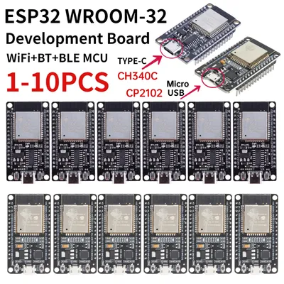 Esp32 WROOM-32 entwicklung board TYPE-C ch340c/usb cp2102 wifi + bluetooth ultra-low strom verbrauch dual core wireless modul Image