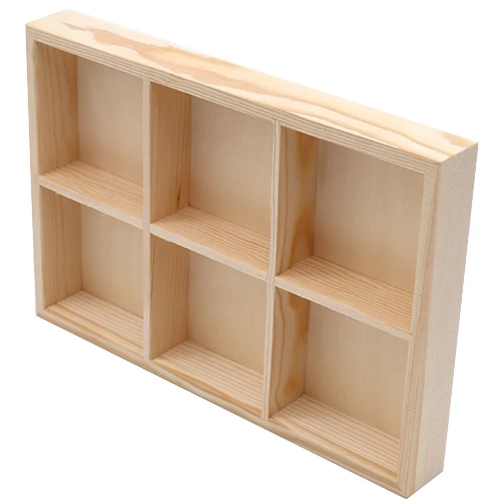 Buntstiftfarbener Halter, 235 x 16 x 3 cm, Schreibtischzubehör aus Kiefernholz, Aufbewahrungskoffer mit 6 Fächern Image