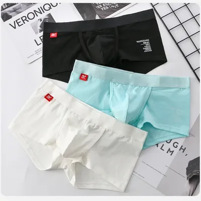 Männer Boxer Shorts Höschen Vorne Offen Unterwäsche Männer Baumwolle Sexy Atmungsaktive Beutel Ausbuchtung Unterhose Männlichen M-3XL Plus Größe Image