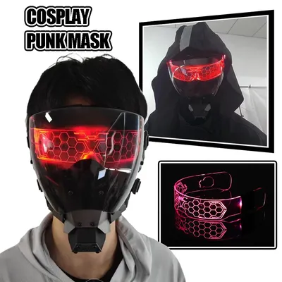 Cosplay-Punk-Maske Cyberpunk-Mechanische Maske Futuristischer Airsoft-Paintball-Taktikmaske für Halloween-Cosplay-Party Image