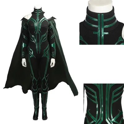 Hohe Qualität Halloween Karneval Göttin des Todes Hela Cosplay Kostüm Halloween Party Sexy Body Image