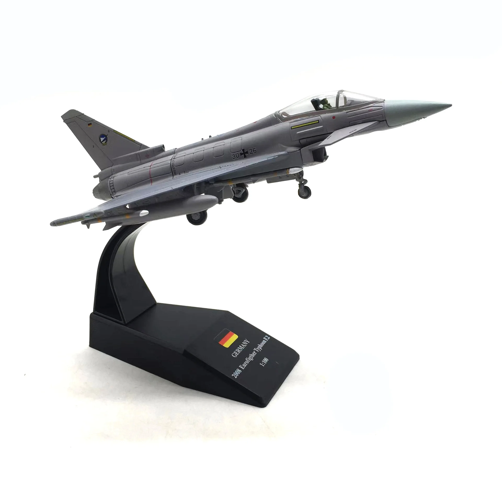 1:100 EF-2000 Eurofighter Taifun Kämpfer Modell & Display Stand Sammlung Geschenk ef 2000 Legierung Modell Flugzeug Mini dekorative Zuhause Image
