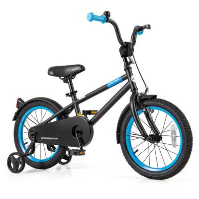 Costway Kids Bike with Adjustable Handlebar and Saddle Black-16 inches