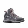 Outdoorschuh COLUMBIA "CRESTWOOD™ MID WATERPROOF", Gr. 37,5, grau (graphite, darotevil), Leder, Textil, sportlich, Schuhe, Wasserdicht