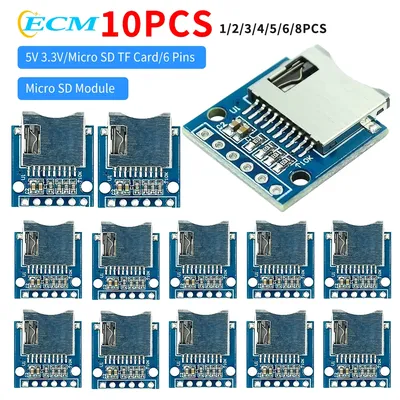 1-10pcs Micro Mini SD Storage Expansion Board Mini Micro SD TF Card 6 Pins Memory Shield Module With