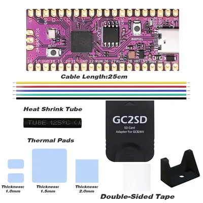 Pico Boot Board Dual-Core SD2SP2 Adapter 264KB ARM 16MB SD2SP2 Adapter Card Reader for Game Console