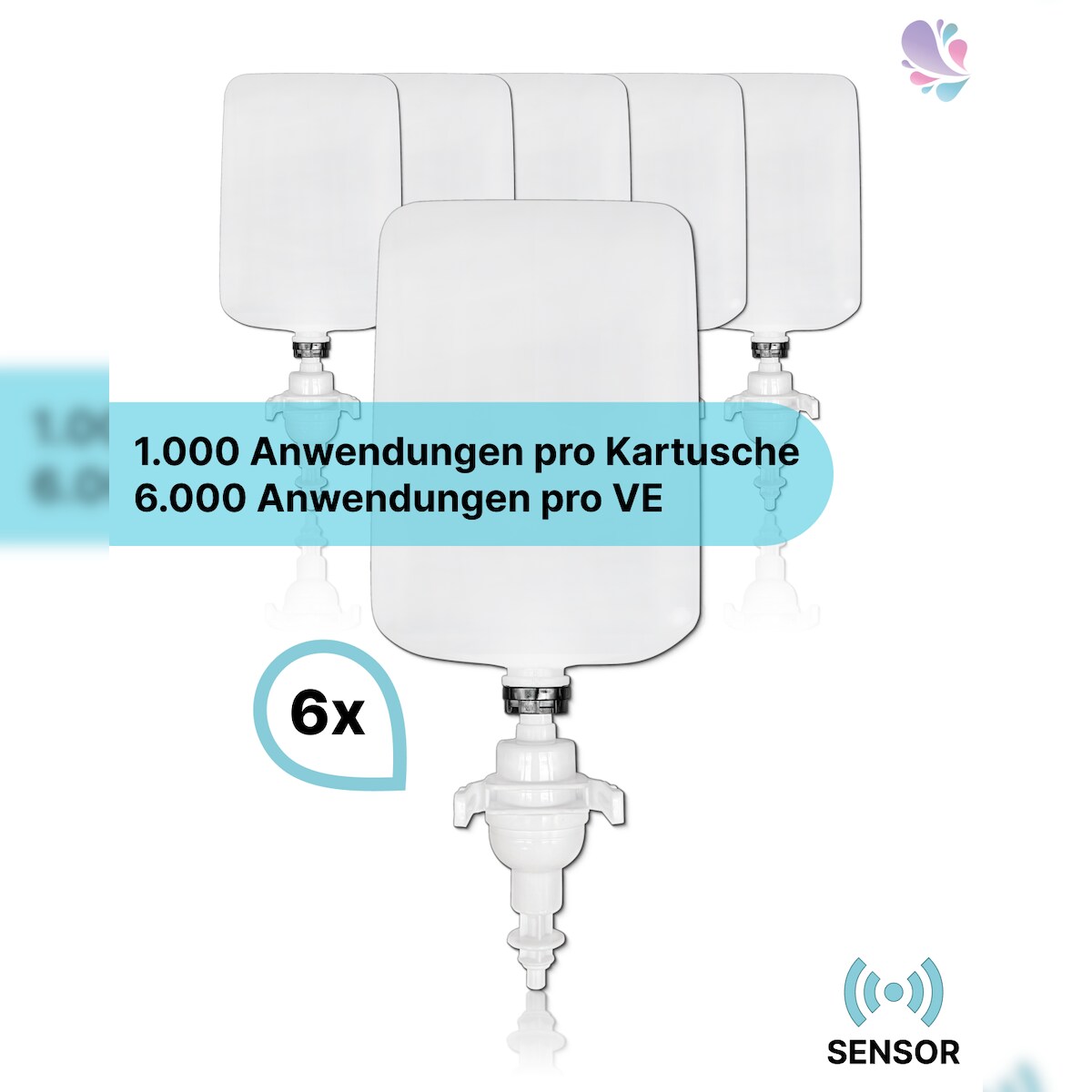 Blanc HYGIENIC Cosmos Sensor Desinfektiongel 6.000 Anwendungen, 6 x 1 Liter, inkl. Pumpe, RKI- VAH- ÖGHMP- gelistet Image