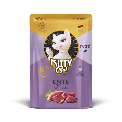 Sparpaket 24x85g Ente Kitty Cat Pate Katzennassfutter