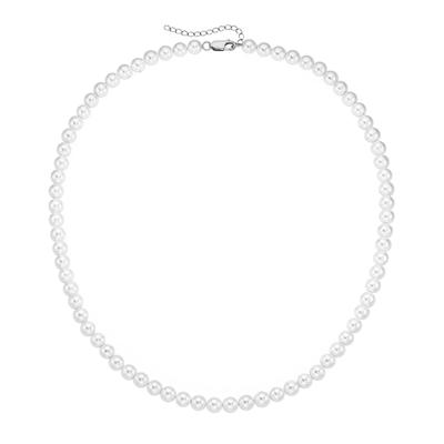 Smart Jewel - Kette mit Muschel-Perlen, Silber 925 Ketten 1 ct Weiss