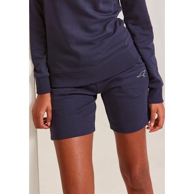 Bermudas KANGAROOS, Damen, Gr. 56/58, N-Gr, blau (marine), Interlock, Obermaterial: 60% Baumwolle, 40% Polyester, unifarben, Basic, ca. Mitte Oberschenkel, Hosen Bermudas Kurze Hose, mit schmalem Piping an der Seite Image