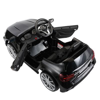 Licensed 6V Mercedes-Benz AMG Kids Ride-On Electric Car with Remote Control, Educational Stories & AUX - Black