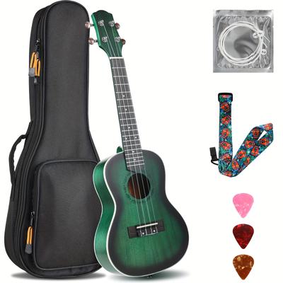 TEMU 23 Inch Ukulele Guitar, Ukulele For Adults, Handmade Hawaiian Guitar With 4 Strings And Pick Bag, Small Instrument, Beginner Guitar, Halloween/ Christmas/ Thanksgiving/ Birthday Gift