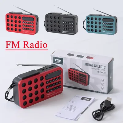 Mini Portable Pocket FM Radio Solar Charging Wireless Speakers Support USB TF Card Play Emergency Bluetooth FM Radio Receiver
