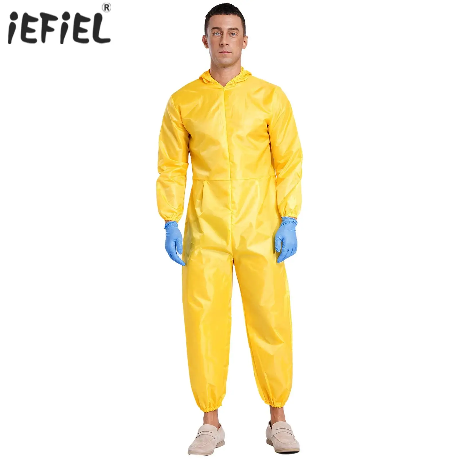 Erwachsene Herren Hazmat Anzug Break Bad Kostüm Halloween Kostüm Kapuzen Experiment Overalls Overall Overalls Karneval Dress Up Image