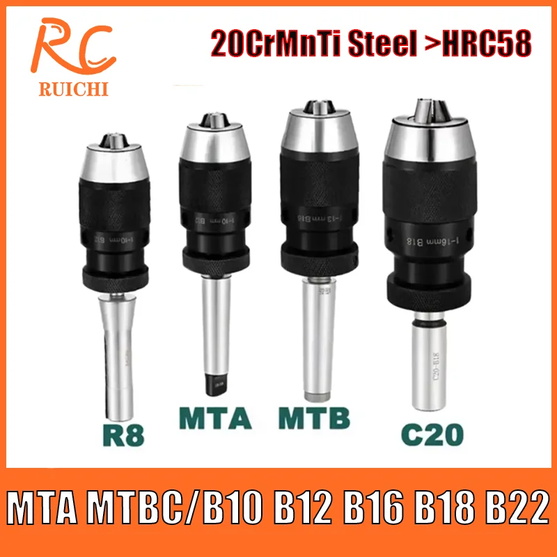 MT1 MT2 MT3 MT4 MT5 R8 C10 C12 C16 C20 B10 B12 B16 B18 B22 Morse Bohrfutter Drehmaschine CNC Bohrmaschine Selbstspannende Bohrfutter Image
