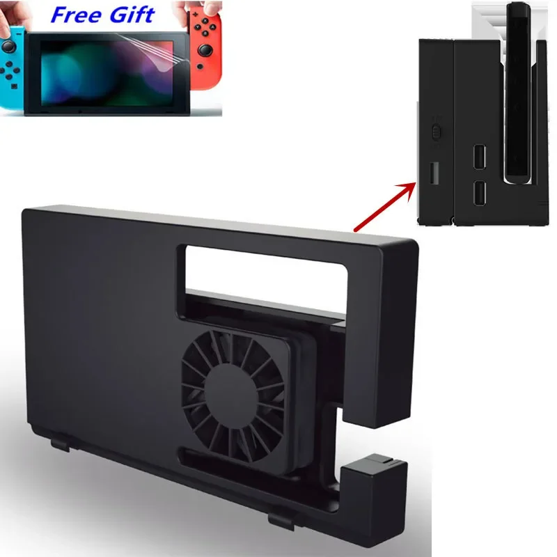 Externer Lüfter kompatibel mit Nintendo Switch Dock Turbo Kühler für Nintendo Switch Original Docking station Snap-On Image