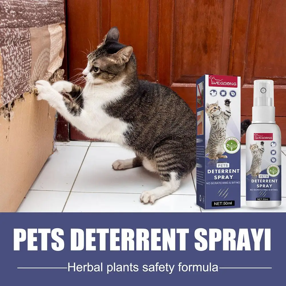 Katzen kratzer abschreckendes Spray natürliches Kratzen Trainings hilfe Spray keine Stimulation orange Duft Sofa Möbel Protektoren Image