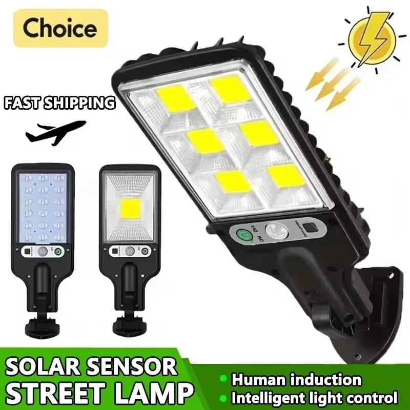 LED-Solarleuchte für den Außenbereich, 72 COB, Bewegungsmelder, Solor-Wandleuchte mit Fernbedienung, 3 Modi für Garten, Terrasse, Hof, Garage, Beleuchtung