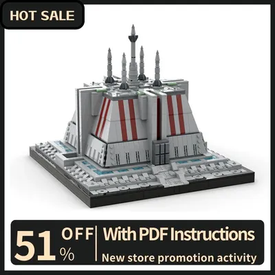 Neue Berühmte Star Battle Film Moc Tempel Gebäude Space Fighter Modell Blöcke Diy Kreative Ideen Kinder Spielzeug Geburtstag Weihnachten Geschenk Image