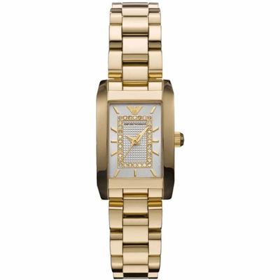 Emporio Armani Damenuhr Quartz Silber Gold