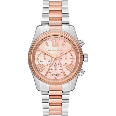Michael Kors Damenuhr Quartz Schwarz Gold Rose Image