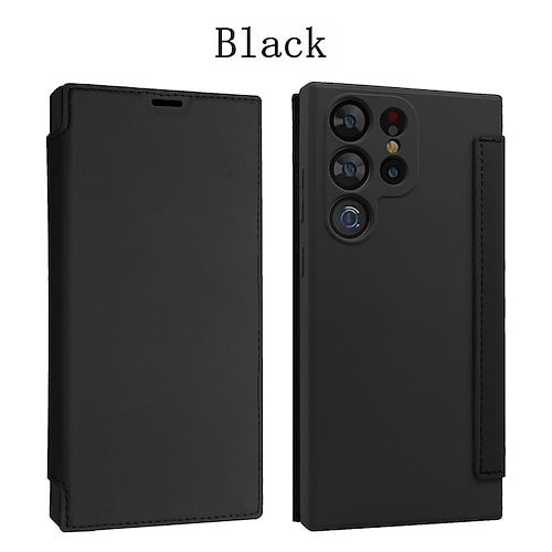 Handy Hülle Handyhüllen Für S25 S24 S23 Ultra Plus S22 Plus Ultra Rückseite Mit Ständer Kartenfach Stoßfest Retro TPU PU-Leder Image