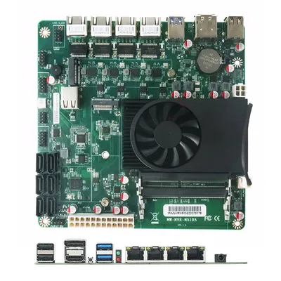 N5105 Industrial Motherboard 4 Cores 4 Threads Firewall Router Mainboard Low Power Processor 4x2.5G