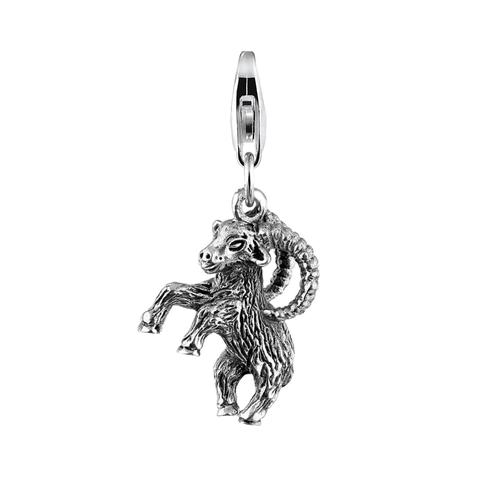 Nenalina - Nenalina Charm Anhänger Sternzeichen Steinbock 925 Silber Charms & Kettenanhänger 1 ct Damen