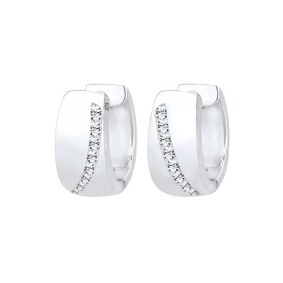Elli Creolen Breit 925 Silber, mit Kristallen von Swarovski® OneSize Damen Image