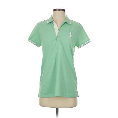 Polo Golf Short Sleeve Polo: Green Tops - Women's Size Medium