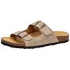 Pantolette LICO "Pantolette Alvaro", Gr. 38, braun, Leder, Schuhe